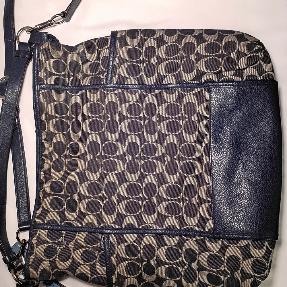Coach Canvas and Leather Shoulder Bag - Black and Brown - Picture 9 of 14